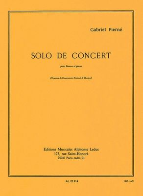 SOLO DE CONCERT BASSOON/PIANO - PIERNE GABRIEL
