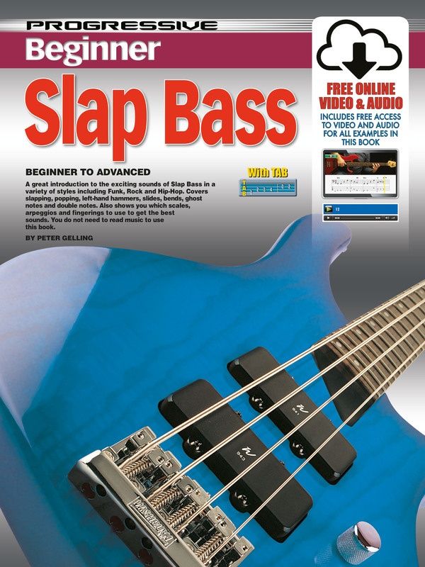 PROGRESSIVE BEGINNER SLAP BASS BK/OLM