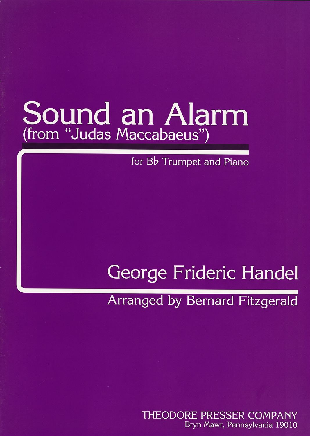 SOUND AN ALARM trumpet/piano - HANDEL arr.  Bernard Fitzgerald