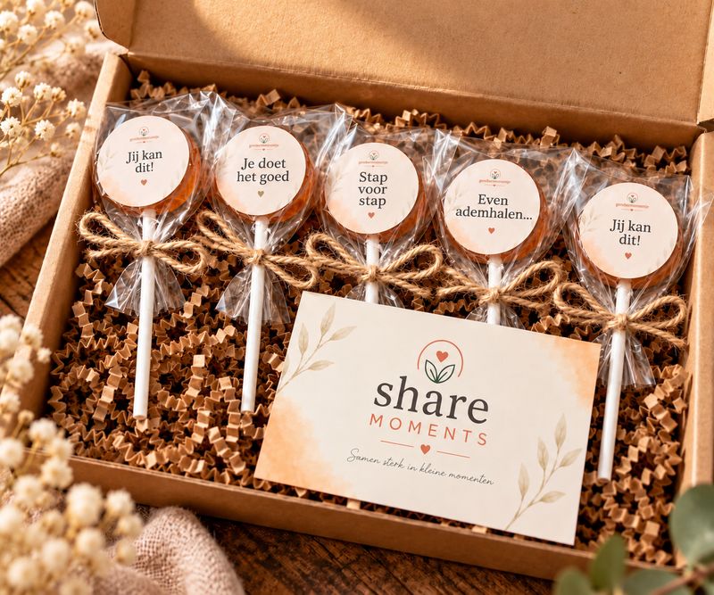 Gember- Honing lolly’s in luxe geschenkverpakking