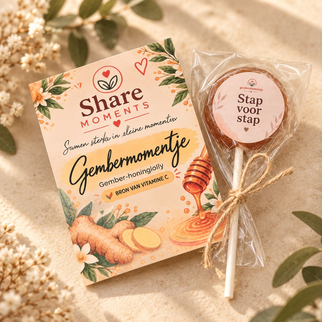 Krachtige Gember- Honing Lolly met vitamine C Krachtige Gember- Honing Lolly met vitamine C