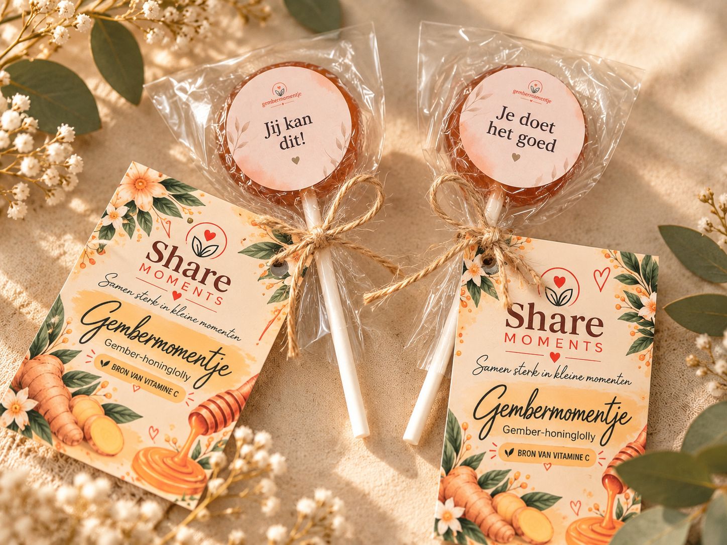 Krachtige Gember- Honing Lolly met vitamine C Krachtige Gember- Honing Lolly met vitamine C