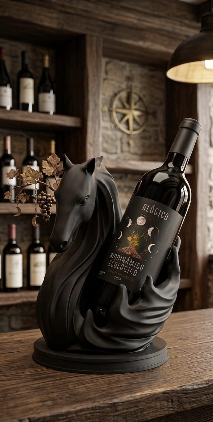 Portavinos "Equus Noir"