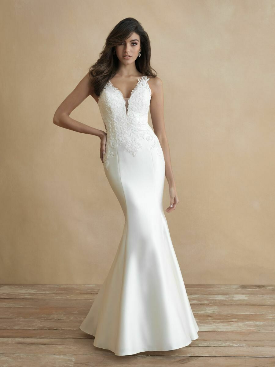 Allure Romance Dress 3313 Ivory/Nude Size 12