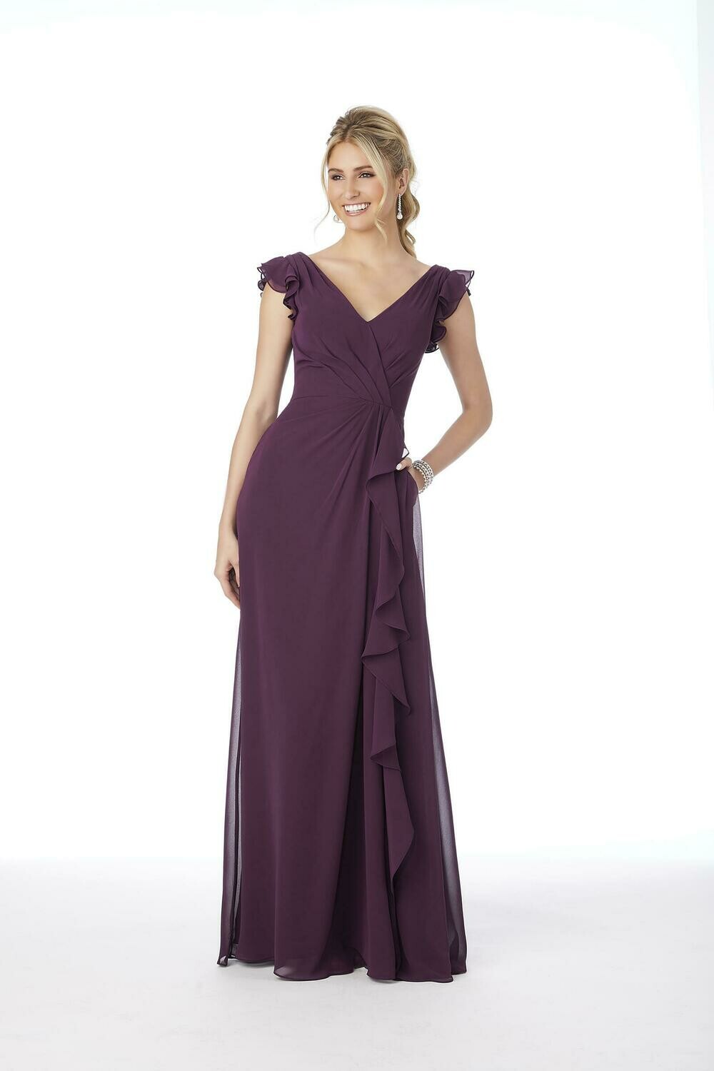 Morilee Bridesmaid Dress 21686 Eggplant Size 16