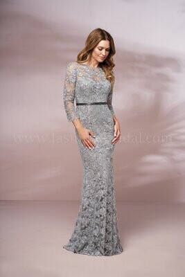 Jade Mother of the Bride Dress J205016 Platinum Size 14