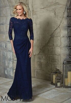 MGNY Mother of the Bride Dress 71229 Teal Size 14