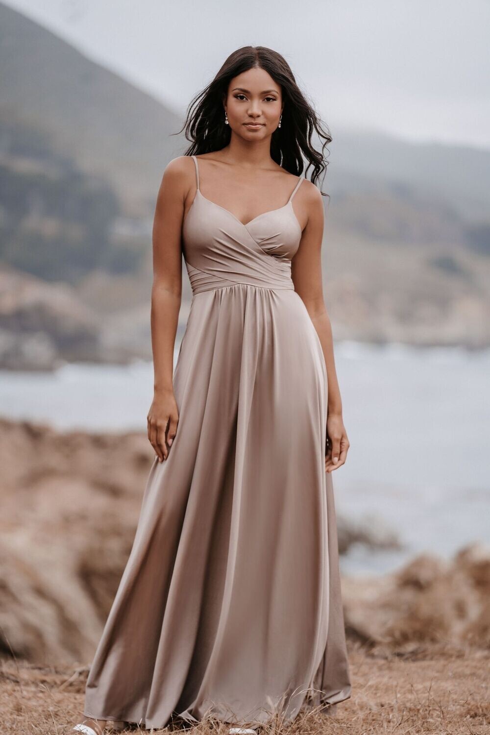 Allure Bridesmaid Dress 1701 Mocha Size 12 Allure Bridesmaid Dress 1701 Mocha Size 12