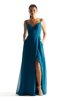 Morilee Bridesmaid Dress 21853 Marine Size 12