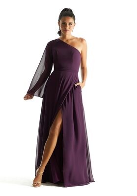 Morilee Bridesmaid Dress 21854 Eggplant Size 18