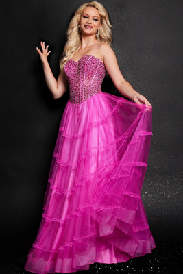 Jovani Dress 26011 Hot Pink Size 10