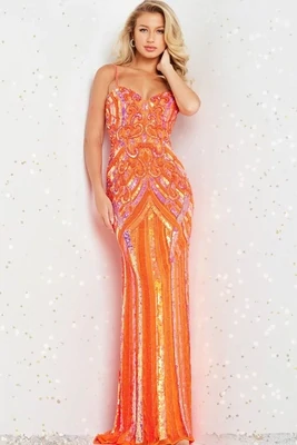 Jovani Dress 38300 Orange Size 4