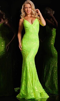 Jovani Dress 36656 Neon Green Size 6