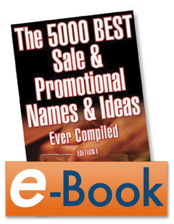 E-book: The 5000 BEST Sale &amp; Promotional Names &amp; Ideas Ever Compiled