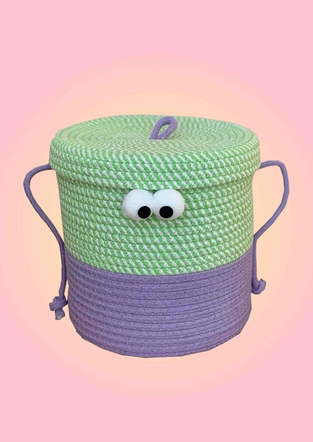 QuirkFix Whimsical Woven Laundry Storage Basket
