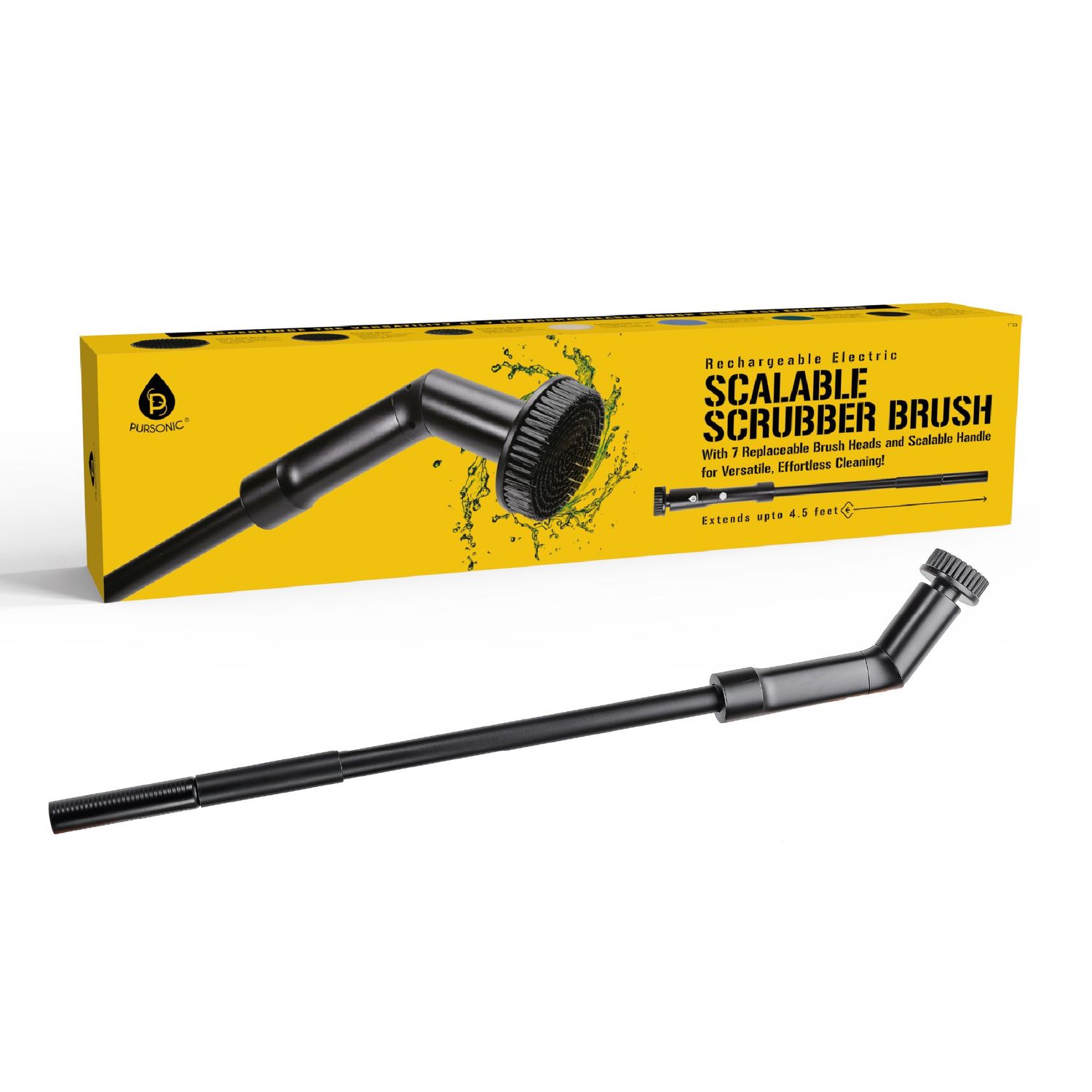 Pursonic Rechargeable Extendable Scrubber Brush