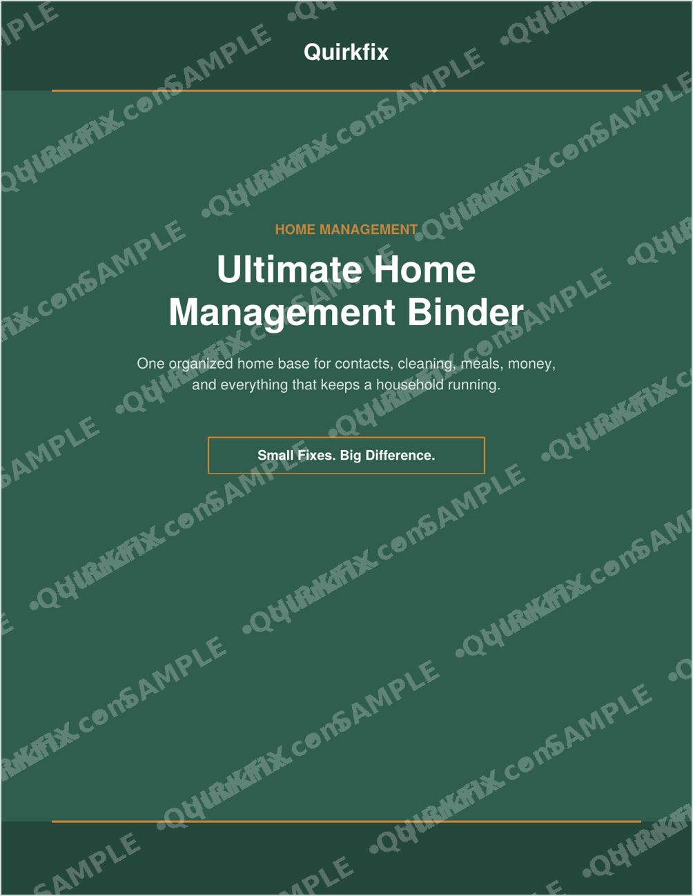 Ultimate Home Management Binder — Printable &amp; Fillable (Instant Download)
