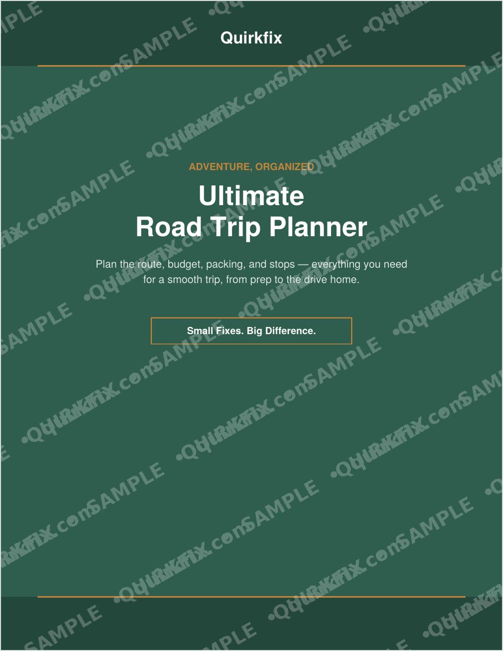 Ultimate Road Trip Planner — Printable &amp; Fillable (Instant Download)