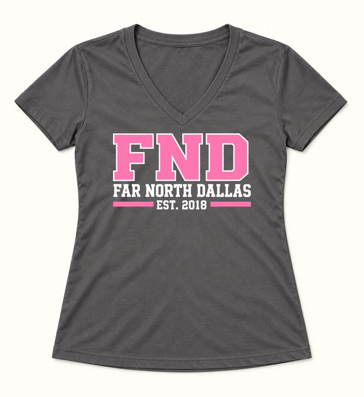 FND V-Neck T-shirt Pink