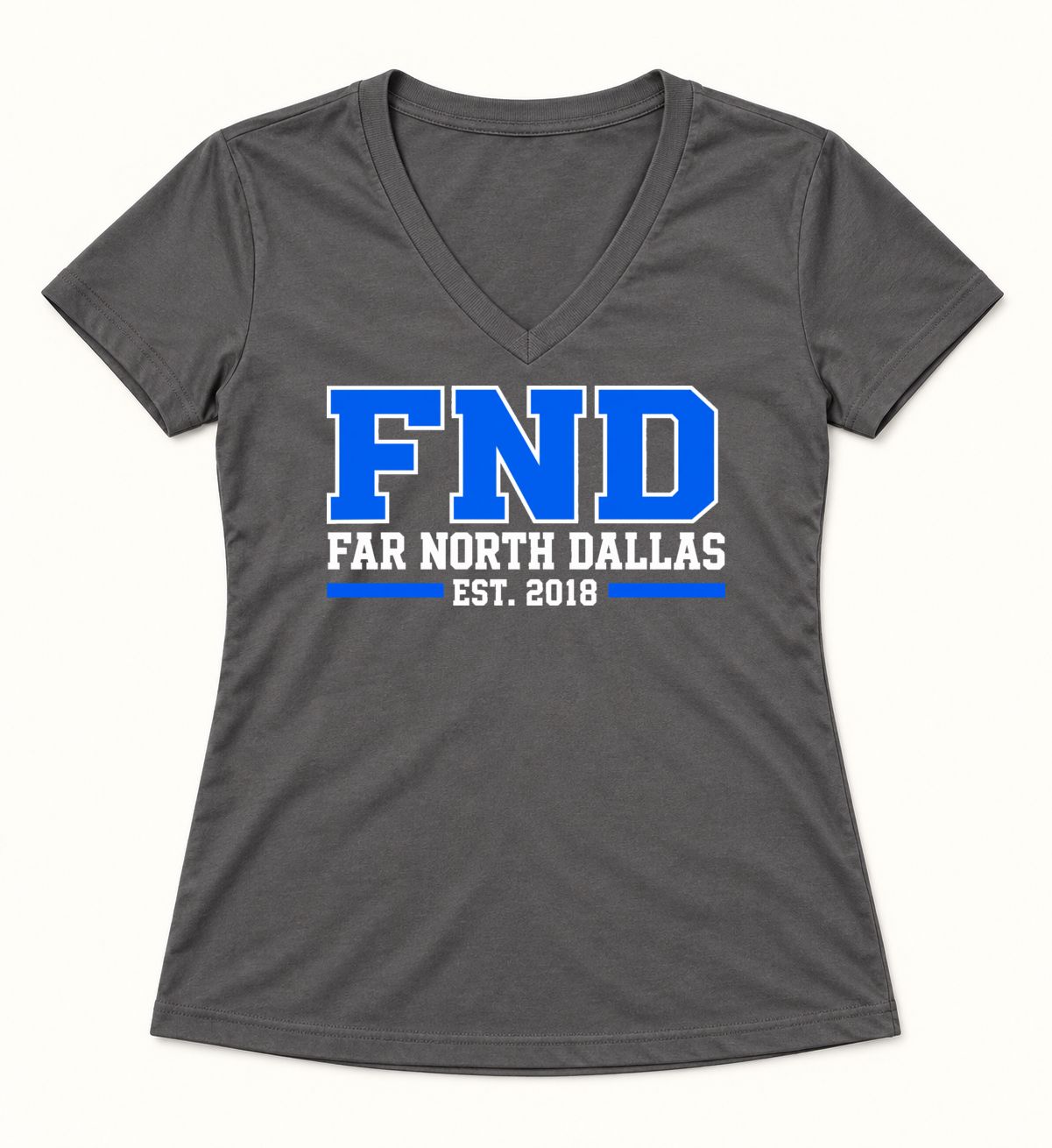 FND V-Neck T-shirt Blue