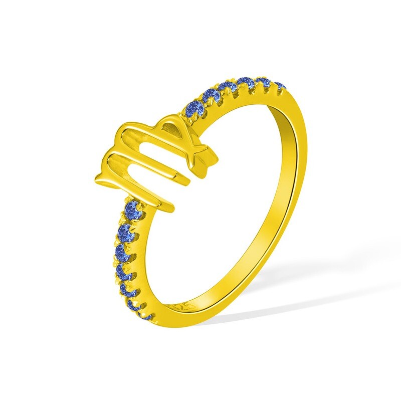 Women's Zodiac Sign + Birthstone Rings