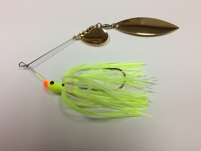 3/8 oz Classic Spinnerbait Chart/White Colorado/Willow Gold