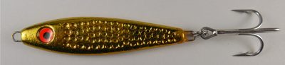 1/2 oz Mann-O-Lure Hammered 24K Gold Plated