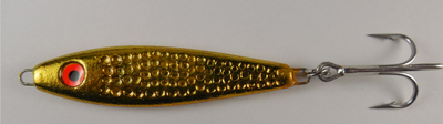 2 oz Mann-O-Lure Hammered 24K Gold Plated