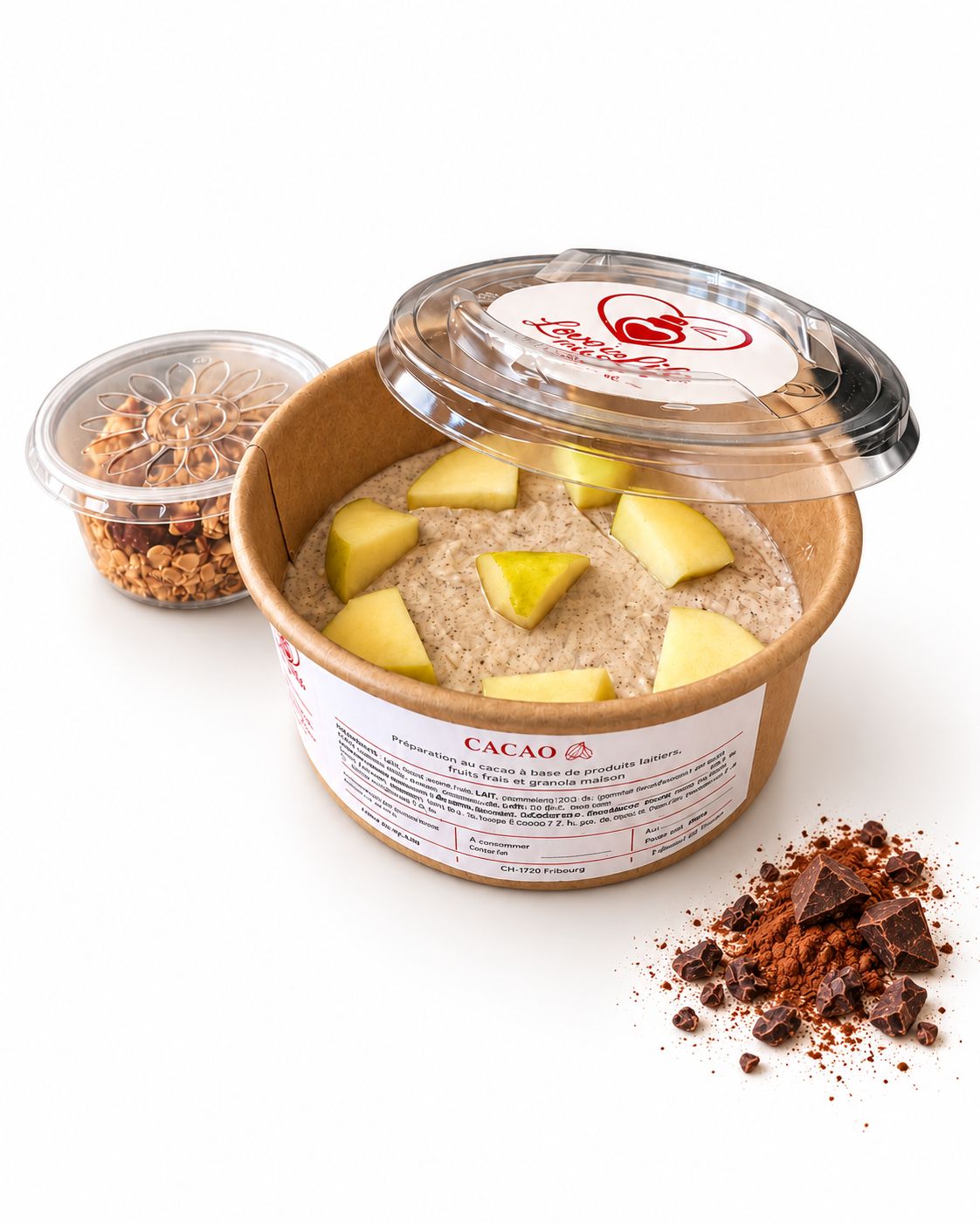 Petit-déjeuner frais au cacao
