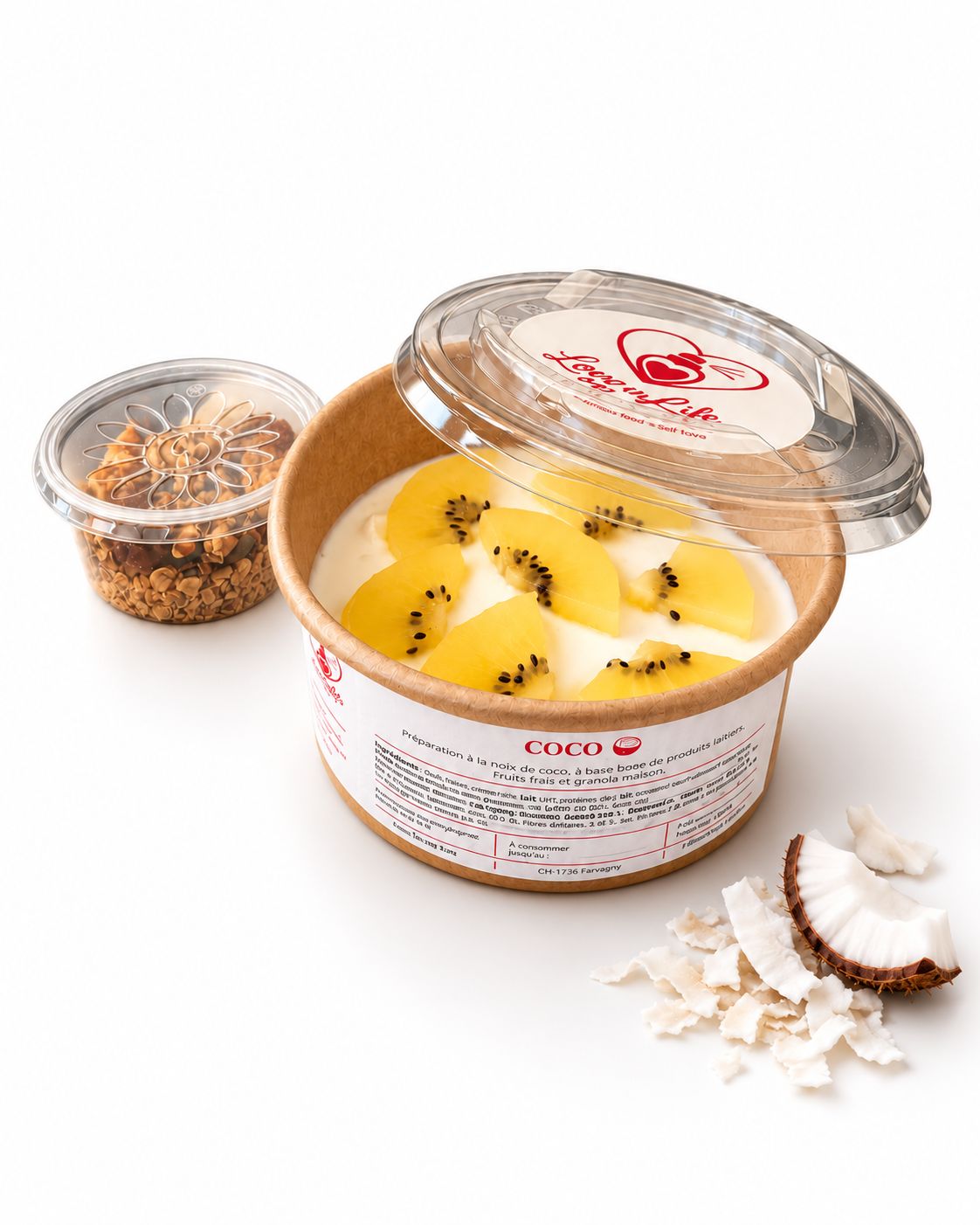 Petit-déjeuner frais à la noix de coco