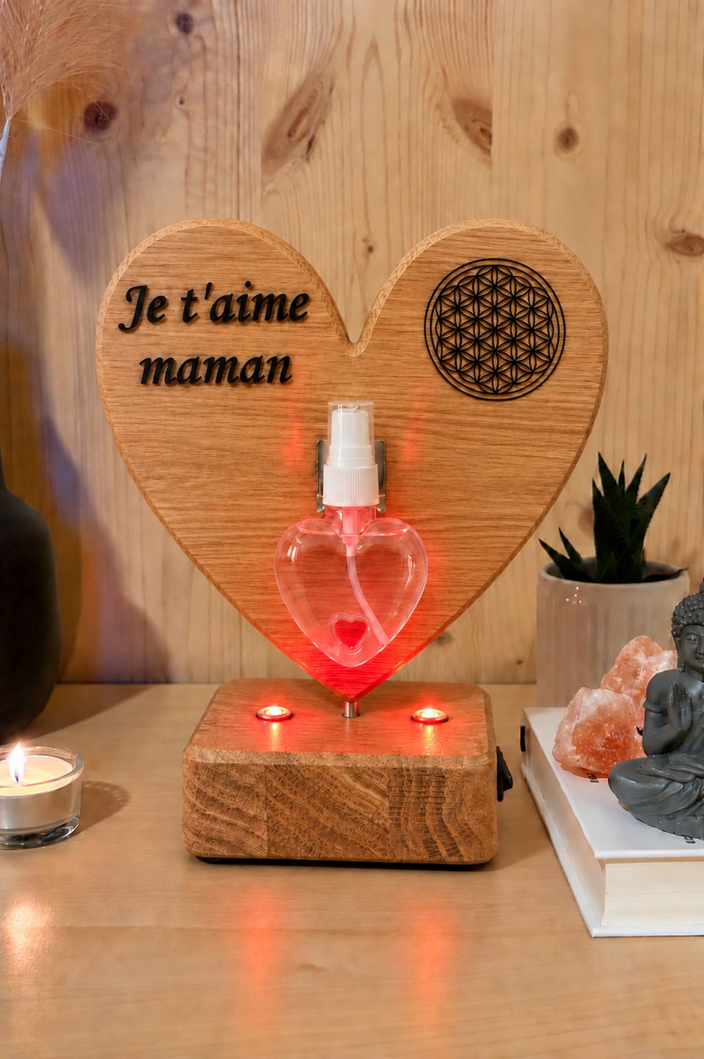 Cœur d’harmonie – Édition Spéciale « Je t'aime maman » – Décoration Artisanale &amp; Idée Cadeau