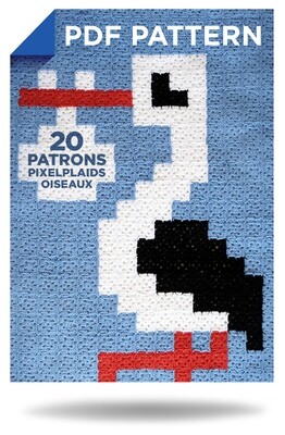 Patron Crochet - 20 "pixelplaid" oiseaux