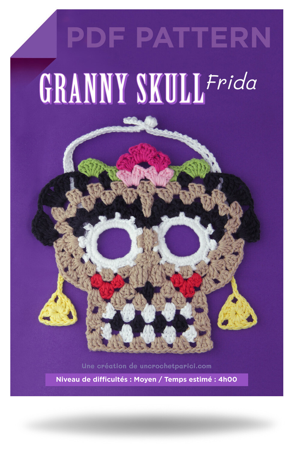 Patron Granny Skull Frida (Fr+En)
