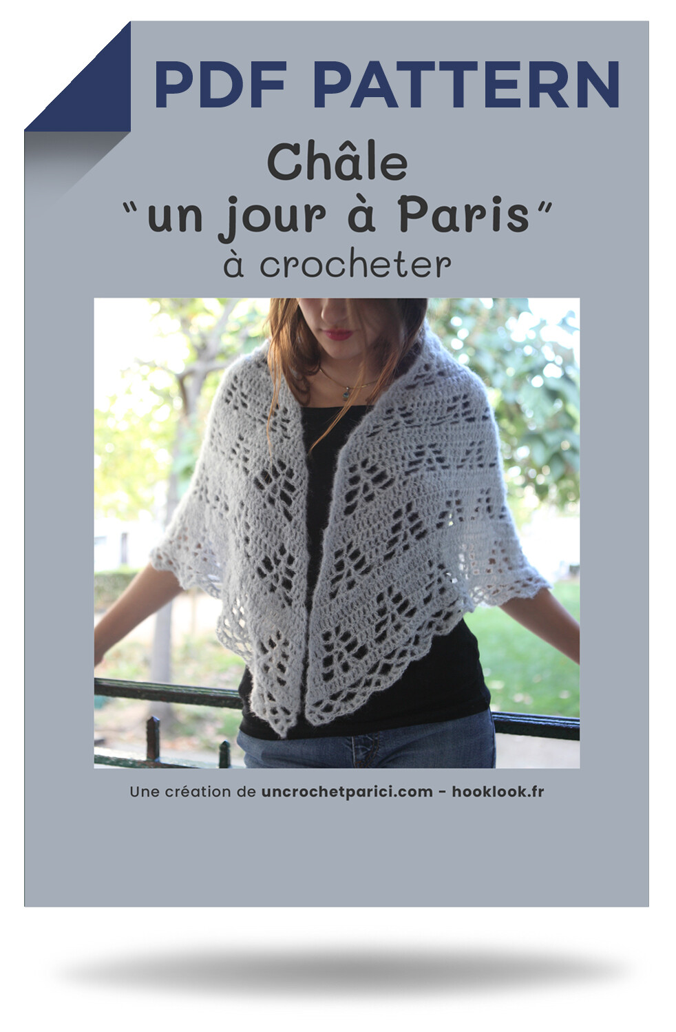 Patron Crochet Châle "Un jour à Paris"