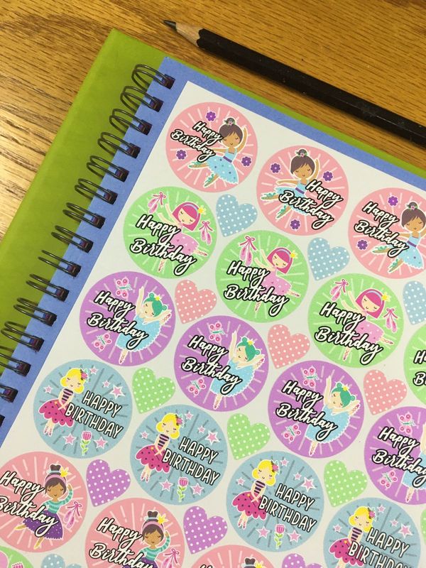 English Birthday Stickers