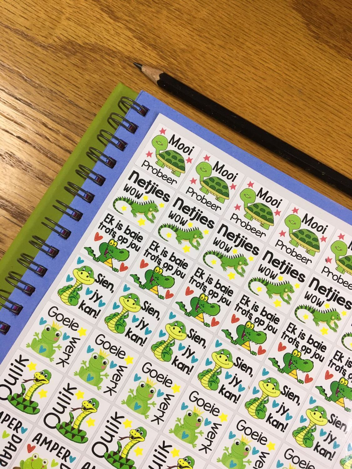 Amphibia and Reptiles Theme 2 Reward Stickers - Afrikaans