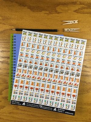 Autumn Theme 1 Reward Stickers - Afrikaans Autumn Theme 1 Reward Stickers - Afrikaans