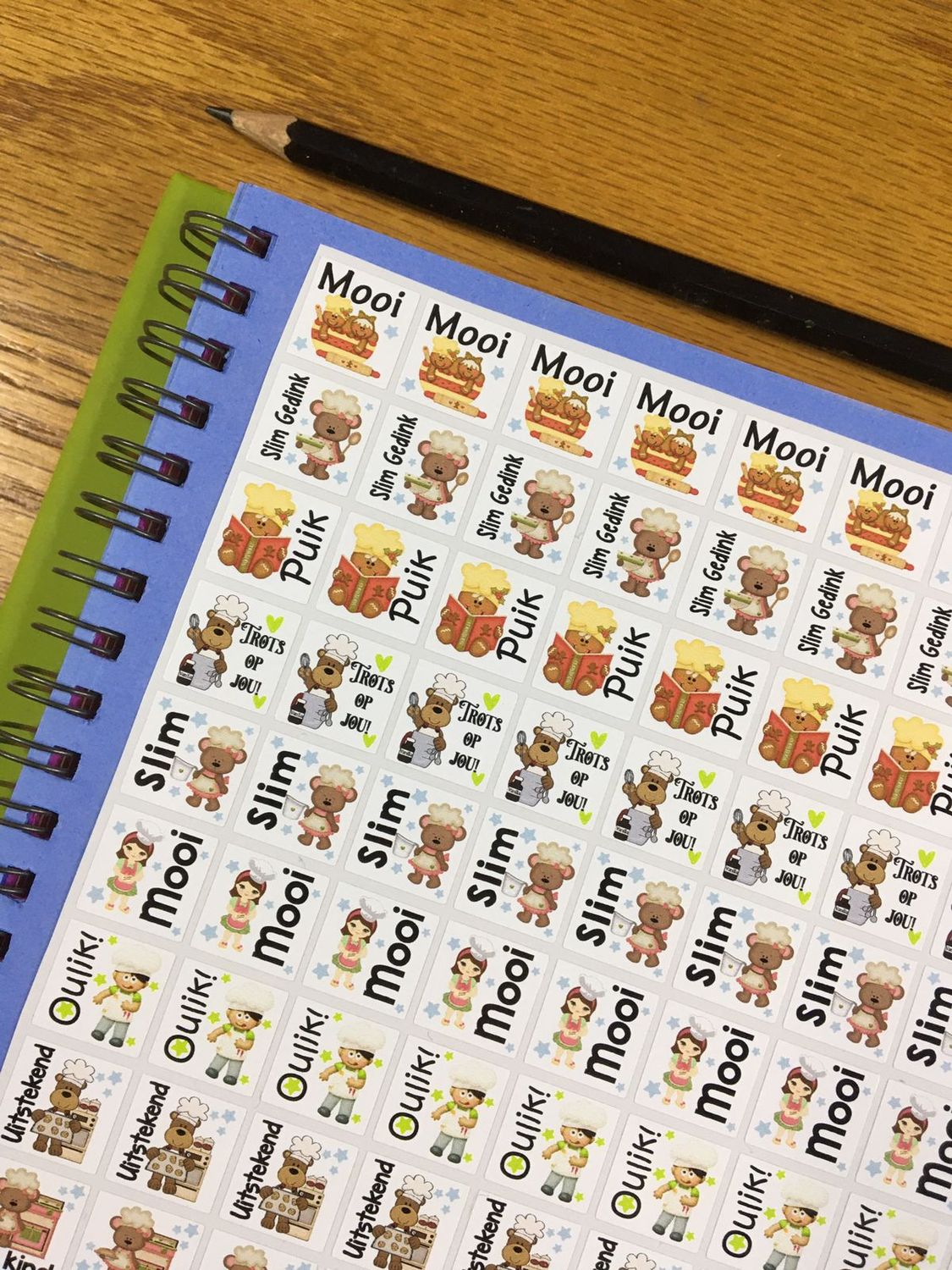 Baking Theme 1 Reward Stickers - Afrikaans