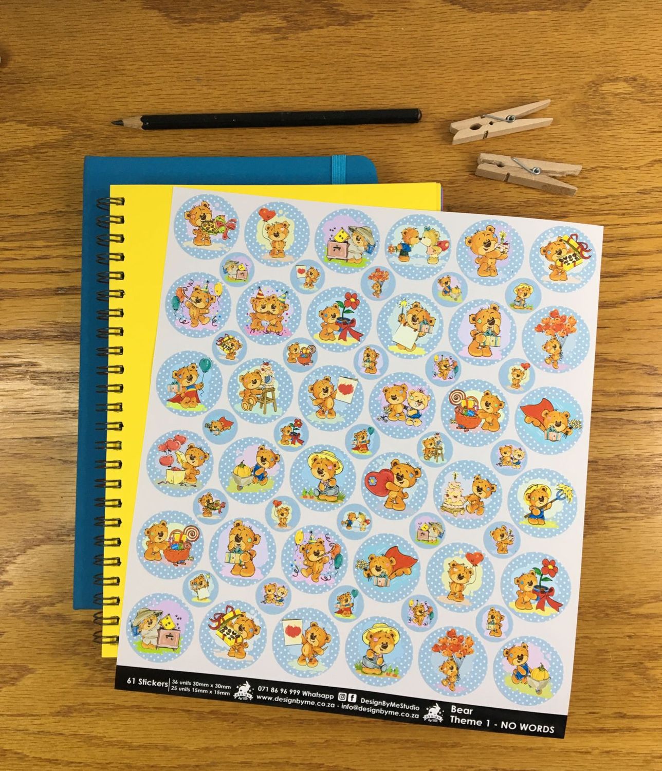 Bear Theme 1 - NO WORDS Stickers
