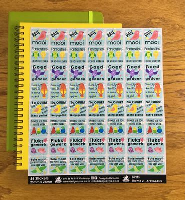 Birds Theme 2 Reward Stickers - Afrikaans Birds Theme 2 Reward Stickers - Afrikaans