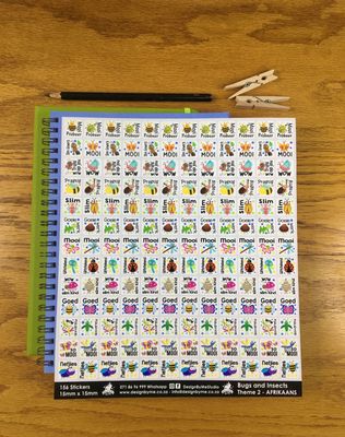 Bugs and Insects Theme 2 Reward Stickers  - Afrikaans