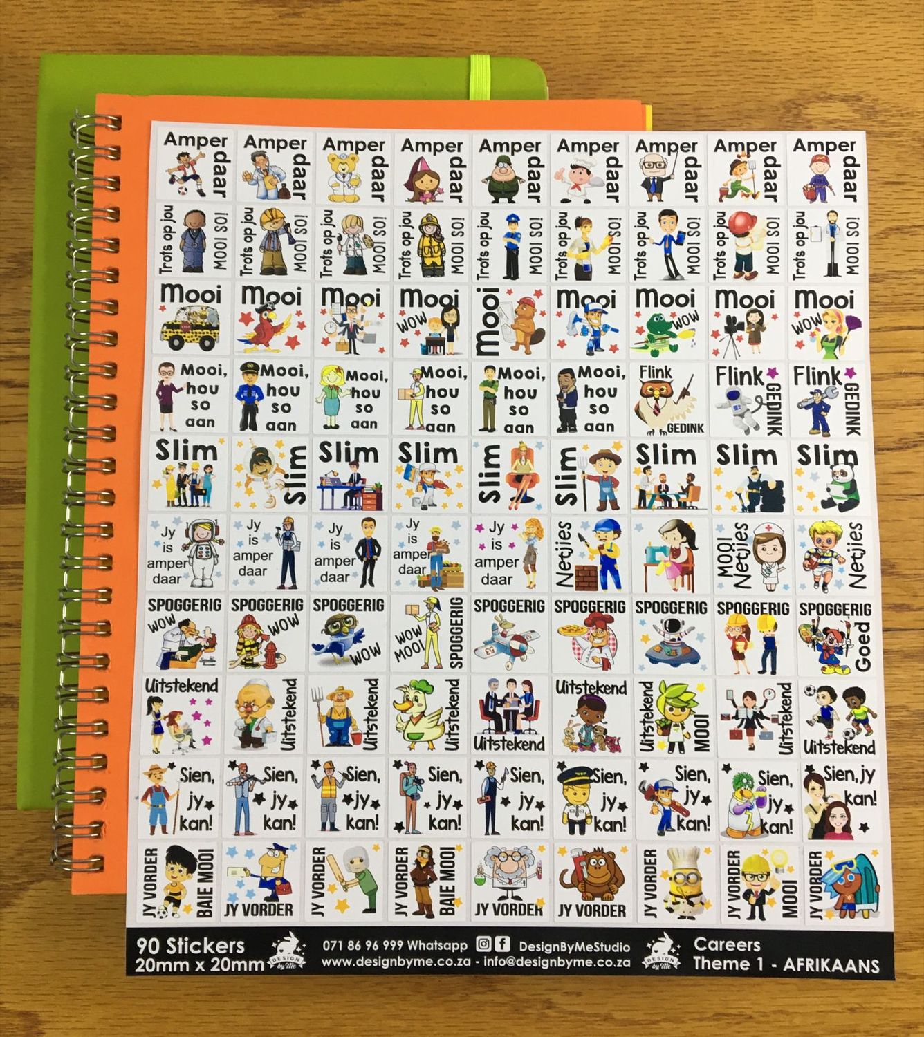 Careers Theme 1 Reward Stickers - Afrikaans