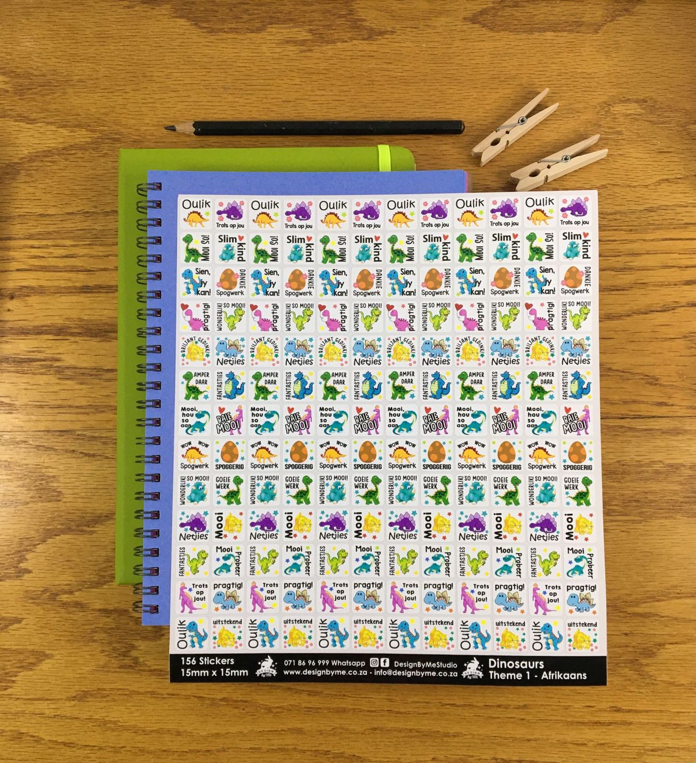 Dinosaurs Theme 1 Reward Stickers - Afrikaans