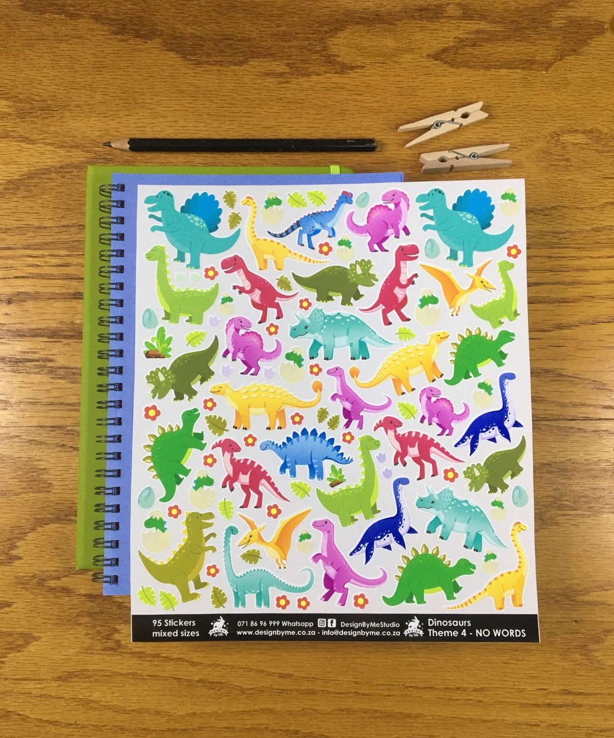 Dinosaurs Theme 4 - No Words - Fancy Shaped Stickers