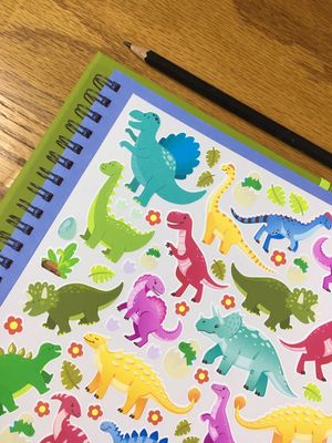 Dinosaurs Theme 4 - No Words - Fancy Shaped Stickers Dinosaurs Theme 4 - No Words - Fancy Shaped Stickers