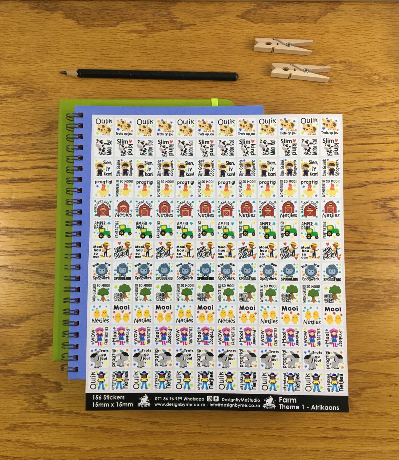 Farm Theme 1 Reward Stickers - Afrikaans