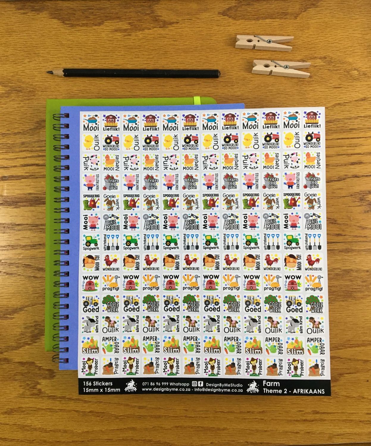 Farm Theme 2 Reward Stickers - Afrikaans