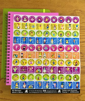 Fairies and Gnomes Theme 1Reward Stickers  - Afrikaans