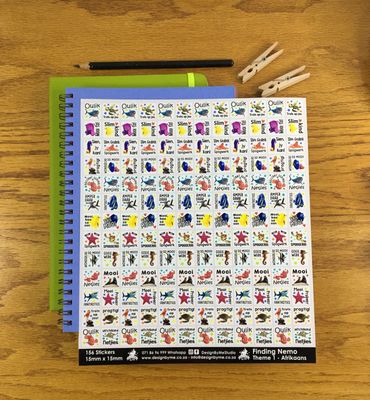 Finding Nemo Theme 1 Reward Stickers - Afrikaans