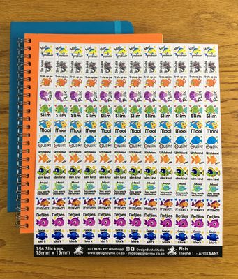 Fish Theme 1 Reward Stickers - Afrikaans